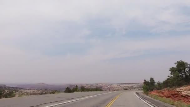 Pov Conduce Por Carretera Escénica Suroeste Estados Unidos — Vídeos de Stock