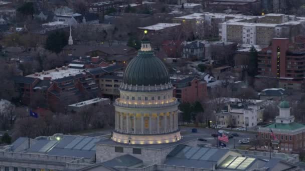 Salt Lake City Utah Circa 2017 Zdjęcia Lotnicze Kopuły Budynku — Wideo stockowe