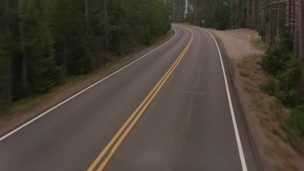 イエローストーン湖 イエローストーン国立公園による道路沿いの運転 — ストック動画
