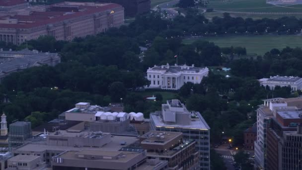华盛顿特区大约在2017年 一清早从空中俯瞰白宫 用Cineflex和Red Epic Helium拍摄 — 图库视频影像