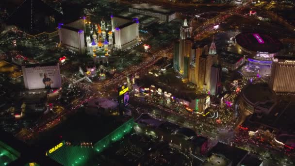 Las Vegas Nevada Circa 2017 Luchtfoto Van Las Vegas Strip — Stockvideo