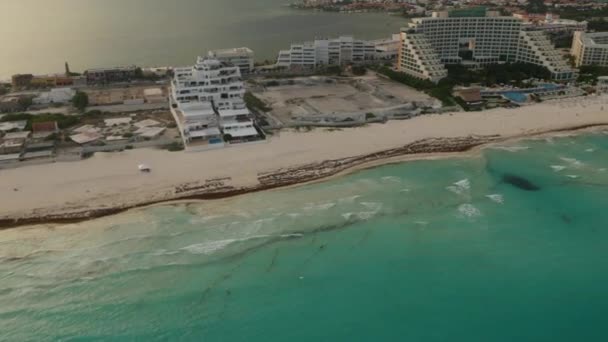 Veduta Aerea Degli Hotel Cancun Messico — Video Stock