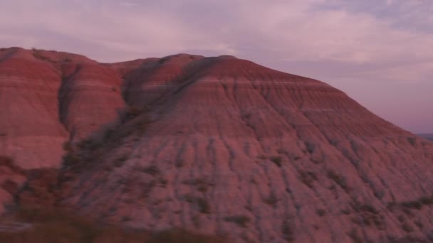 Sunset Národním Parku Badlands Jižní Dakotě — Stock video