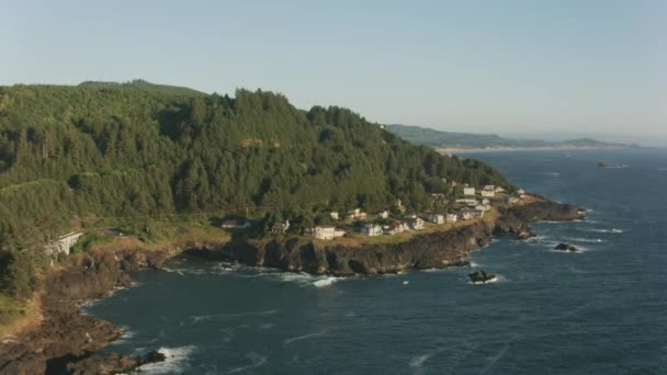 Oregon Coast Circa 2017 Luftaufnahme Der Oregon Coast Nördlich Von — Stockvideo
