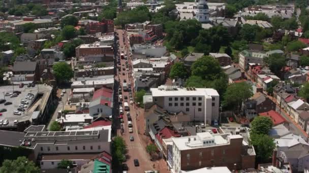 Annapolis Maryland Circa 2017 Vista Aérea Del Centro Annapolis Maryland — Vídeo de stock