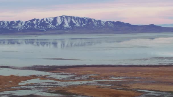 Salt Lake City Utah Circa 2017 Letecký Záběr Farmington Bay — Stock video