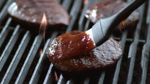 Grill Stekiem Nakręcony Fantom Flex — Wideo stockowe