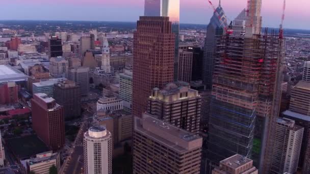 Вид Повітря Філадельфію Штат Пенсільванія — стокове відео