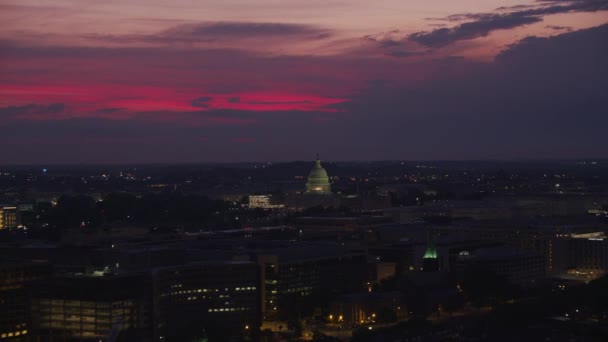 Washington Kolem Roku 2017 Úsvitu Oddalte Budovu Kapitolu Spojených Států — Stock video