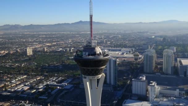 Las Vegas Nevada Abd Kasım 2014 Stratosfer Gündüz Hava Görüntüsü — Stok video