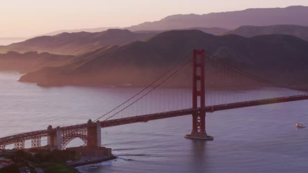 Сан Франциско Каліфорнія Близько 2017 Повітряний Вид Мосту Голден Гейт — стокове відео