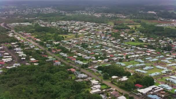 Big Island Hawaii Sekitar Tahun 2018 Pemandangan Udara Hilo Hawaii — Stok Video