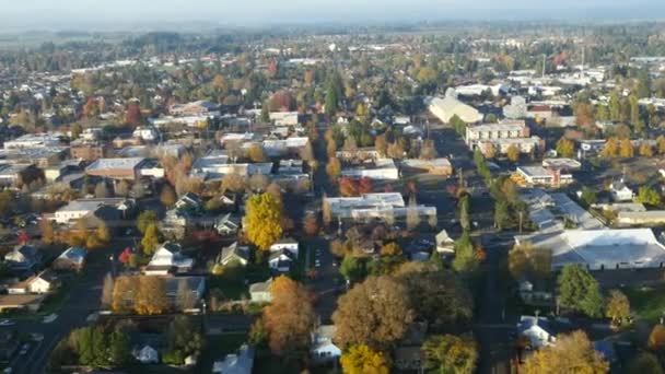 Luchtfoto Van Mcminnville Oregon — Stockvideo