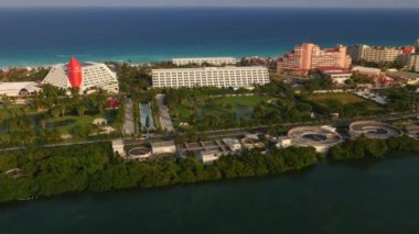 Cancun, Meksika: Adanın yukarısından görüntüler 