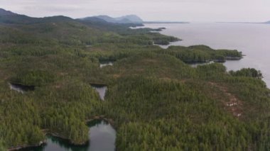 İngiliz Kolombiyası 2018 dolaylarında. İngiliz Kolombiya kıyıları boyunca körfezlerin ve göllerin üzerinden uçuyorlar. Helikopterden Cineflex gimbal ve RED Epic-W kamerasıyla çekildi..