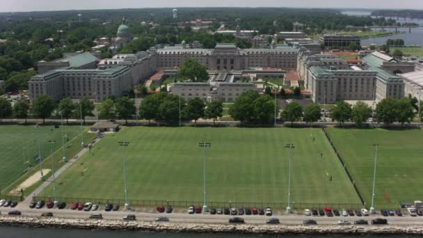 Annapolis Maryland Circa 2017 Vista Aérea Academia Naval Estados Unidos — Vídeo de stock