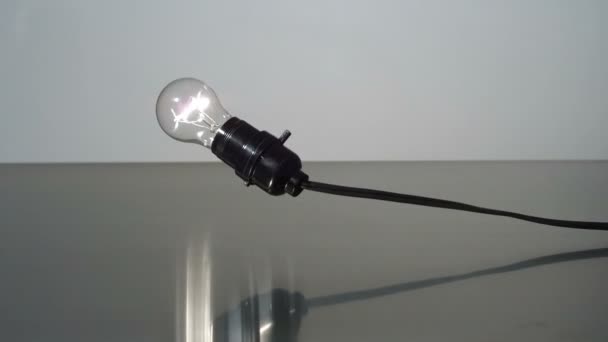 Gloeilamp Verbrijzelt Super Slow Motion Opgenomen Met Phantom Camera Met — Stockvideo