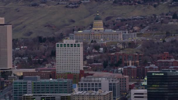 Salt Lake City Utah Sekitar Tahun 2017 Foto Udara Gedung — Stok Video
