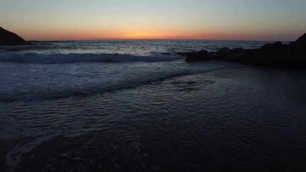 Aerial Shof Sunset Oregon Coast — Vídeo de stock