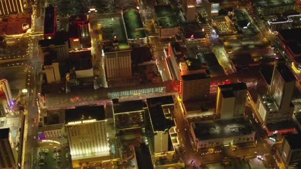 Las Vegas Nevada Circa 2017 Vista Aérea Centro Freemont Street — Vídeo de Stock