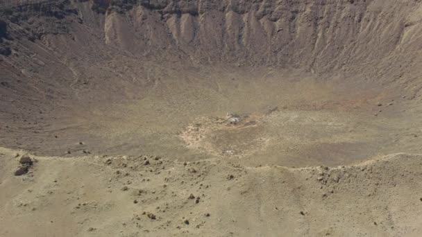 Повітряний Вид Метеоритного Кратера Арізоні — стокове відео
