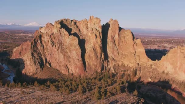 Oregon Circa 2018 Luchtfoto Van Smith Rock State Park Opgenomen — Stockvideo