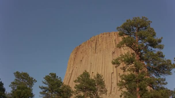 Duivels Berg Toren Wyoming — Stockvideo