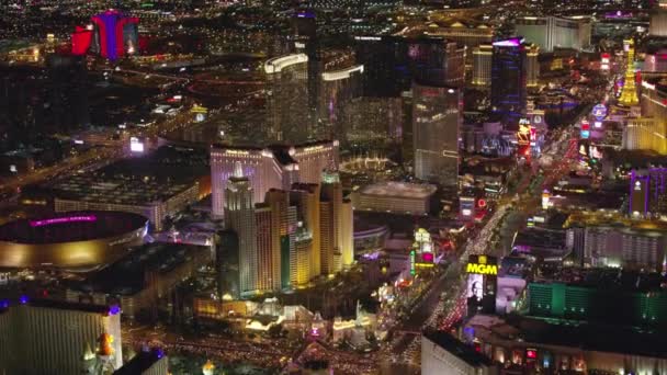 Las Vegas Nevada 2017 Luftaufnahme Des Las Vegas Strip Bei — Stockvideo