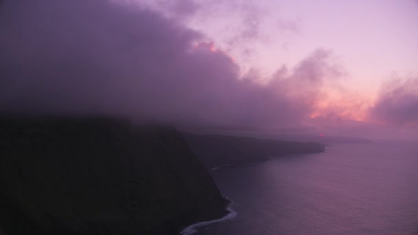 Molokai Hawaï Circa 2018 Prachtige Zonsondergang Boven Molokai Kust Opgenomen — Stockvideo