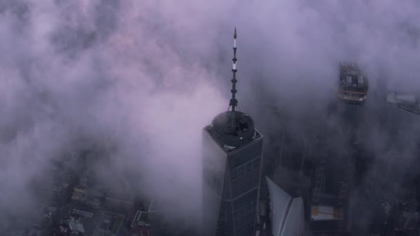 New York City Circa 2017 Vue Aérienne Bâtiment World Trade — Video