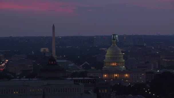 Washington 2017 Körül Lincoln Emlékmű Légi Kilátása Washington Emlékmű Capitol — Stock videók