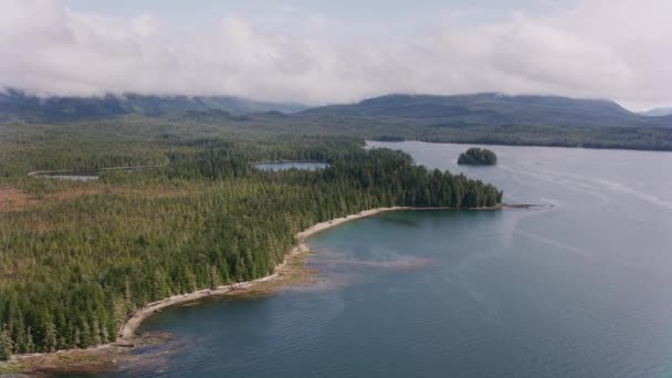 British Columbia Circa 2018 Létání Nad Zálivy Ostrovy Podél Pobřeží — Stock video