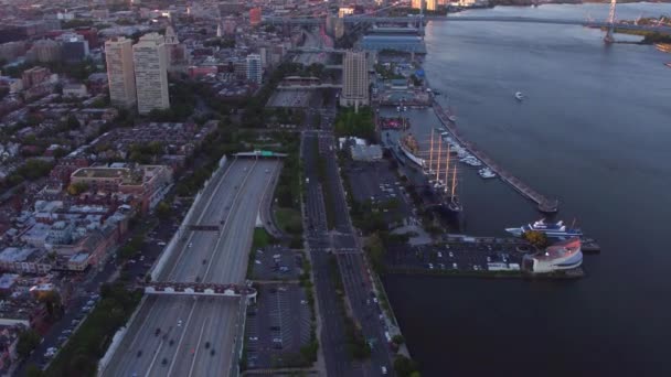 Vista Aérea Philadelphia Pensilvânia — Vídeo de Stock