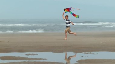 Uçurtma beach, yavaş çalışan çocuk