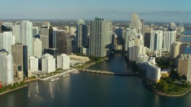 Şehir merkezindeki Miami, Florida havadan görünümü