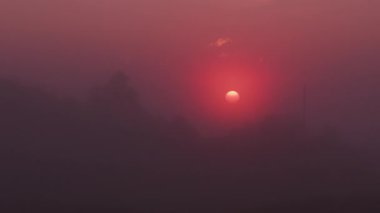 Güzel sisli gün doğumu, Wyoming