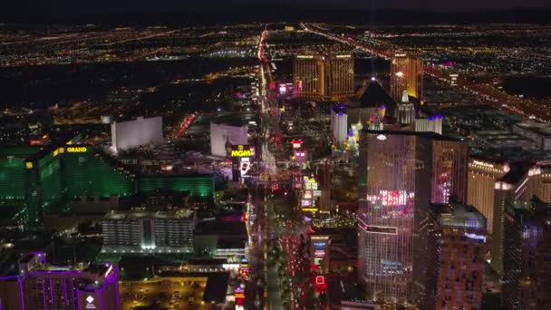 Las Vegas Nevada Circa 2017 Flyver Direkte Las Vegas Strip – Stock-video