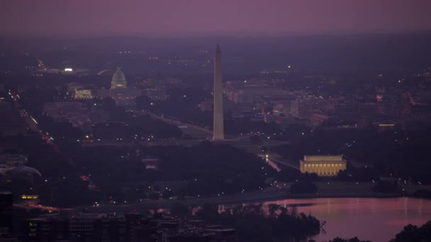 Washington 2017 Körül Légi Felvétel Lincoln Emlékműről Washington Emlékműről Capitol — Stock videók