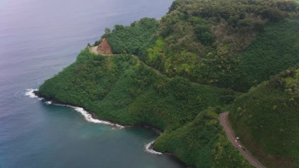 Maui Hawaii 2018 Dolaylarında Maui Kıyı Şeridi Boyunca Hana Giden — Stok video