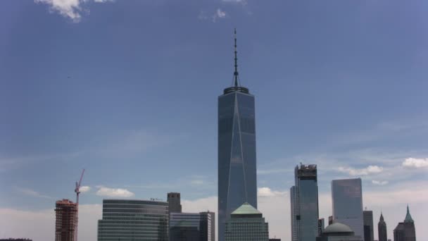 New York New York Circa 2017 Aerial Shot One World — Video Stock
