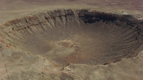 Vue Aérienne Cratère Météore Arizona — Video