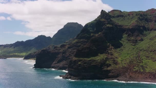 Kauai Hawaii Circa 2018 Luchtfoto Van Zuidkust Van Kauai Opgenomen — Stockvideo