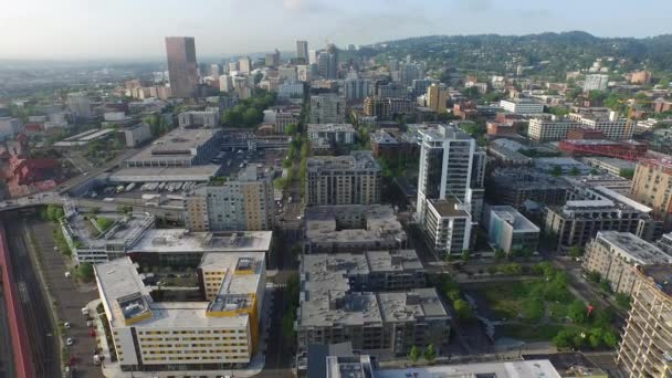 Aerial Shot Portland Oregon — Stock Video