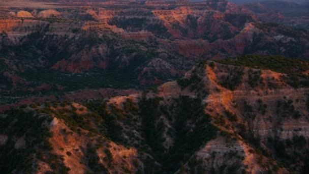 Cañón Palo Duro Atardecer Amarillo Texas — Vídeos de Stock