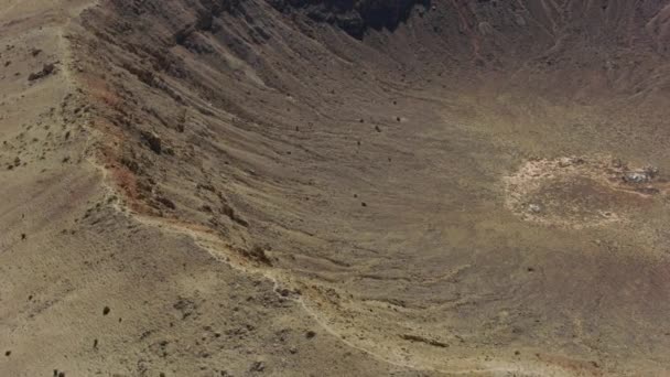 Luchtfoto Van Meteor Crater Arizona — Stockvideo
