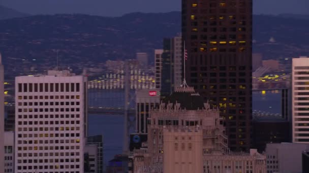 Аэросъемка Сан Франциско Калифорния Сша — стоковое видео