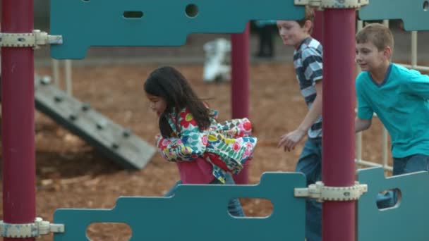 Crianças Correndo Playground Câmera Lenta Tiro Phantom Flex 500 Fps — Vídeo de Stock