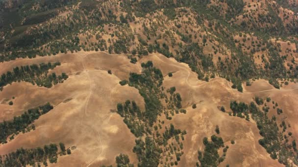 California Circa 2017 Vista Aérea Del Terreno Montañoso California Tiro — Vídeo de stock