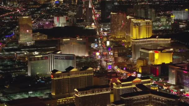Las Vegas Nevada Circa 2017 Aerial View Las Vegas Strip — Stock Video