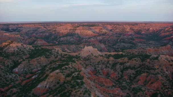 德克萨斯州Amarillo的Palo Duro Canyon日落时分 — 图库视频影像